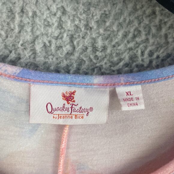 Quaker Factory Womens Floral Colorful Dress Maxi Sz XL Long Rayon Stretch Flowy - Picture 5 of 15